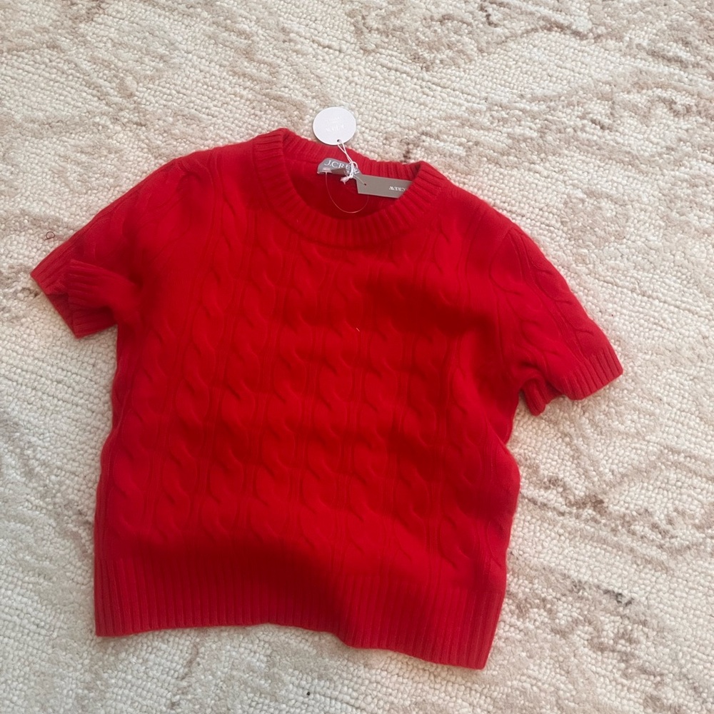 JCREW red cashmere sweater top